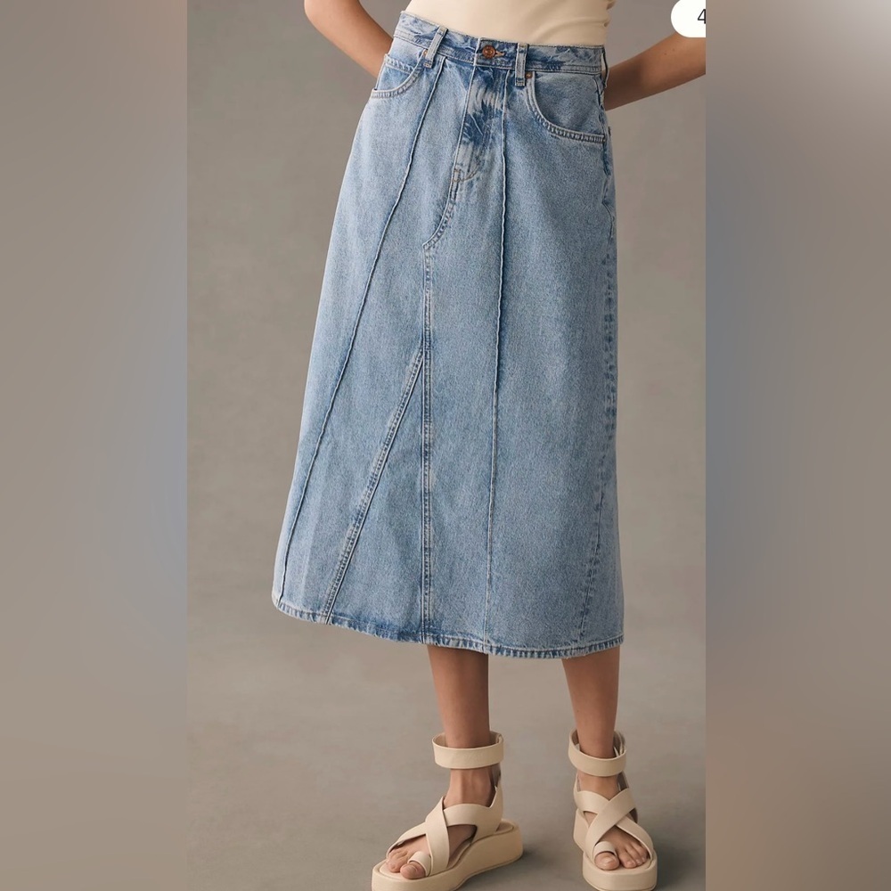 Pilcro long denim skirt
